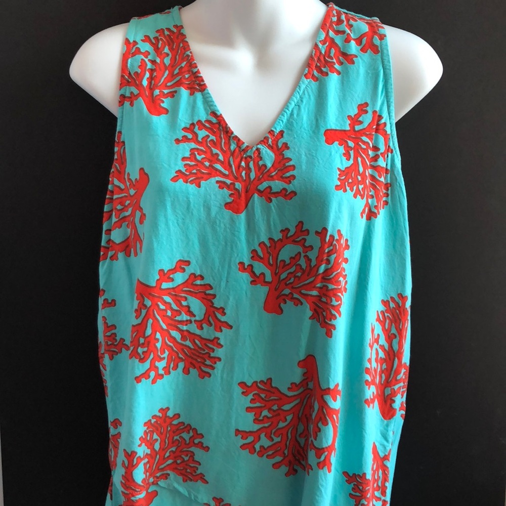Escapada Coral Print Top